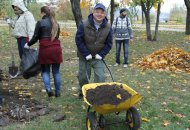 Під кожне дерево було вивантажені кілька тачок землі