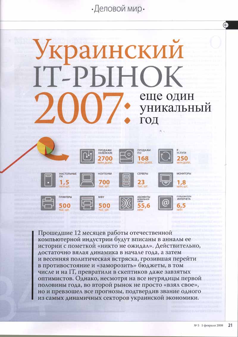 Украинский ИТ-рынок 2007: еще один уникальный год