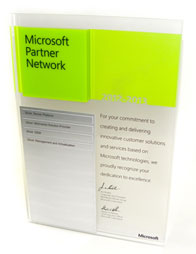 Certificate Microsoft 2012-2013